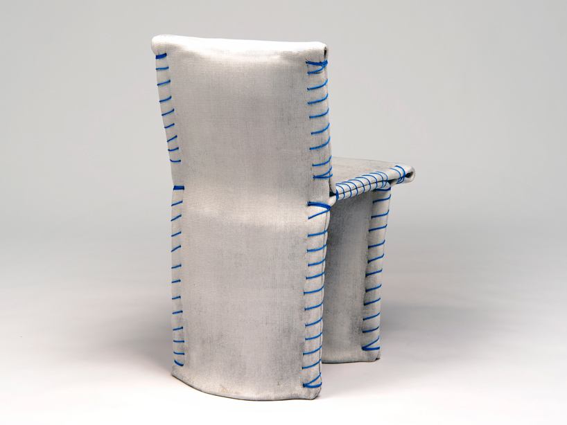 florian schmid: stitching concrete   chair + bench