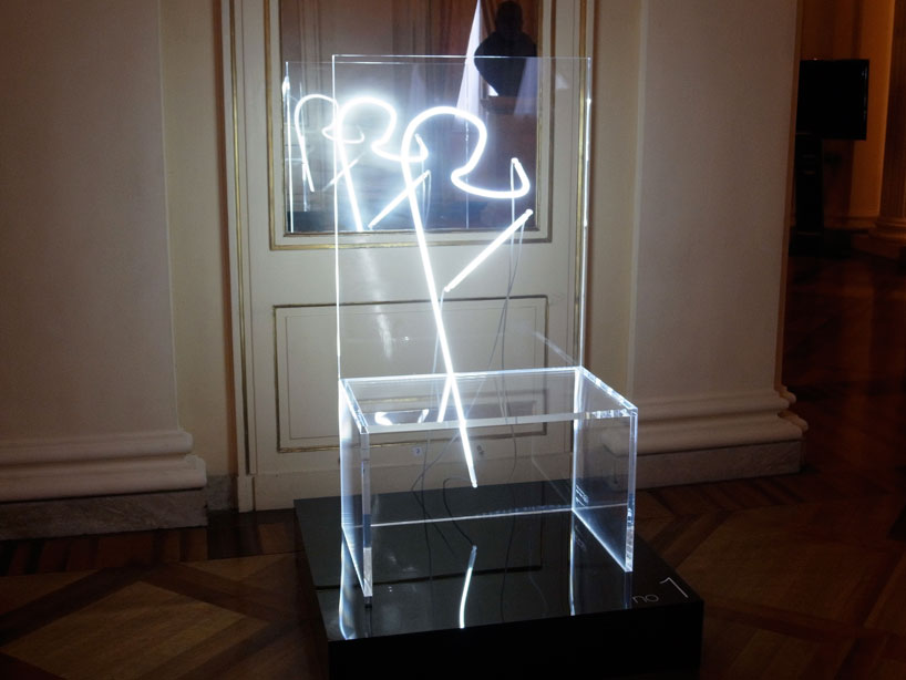 robert wilson illuminates 7 electric chairs for kartell