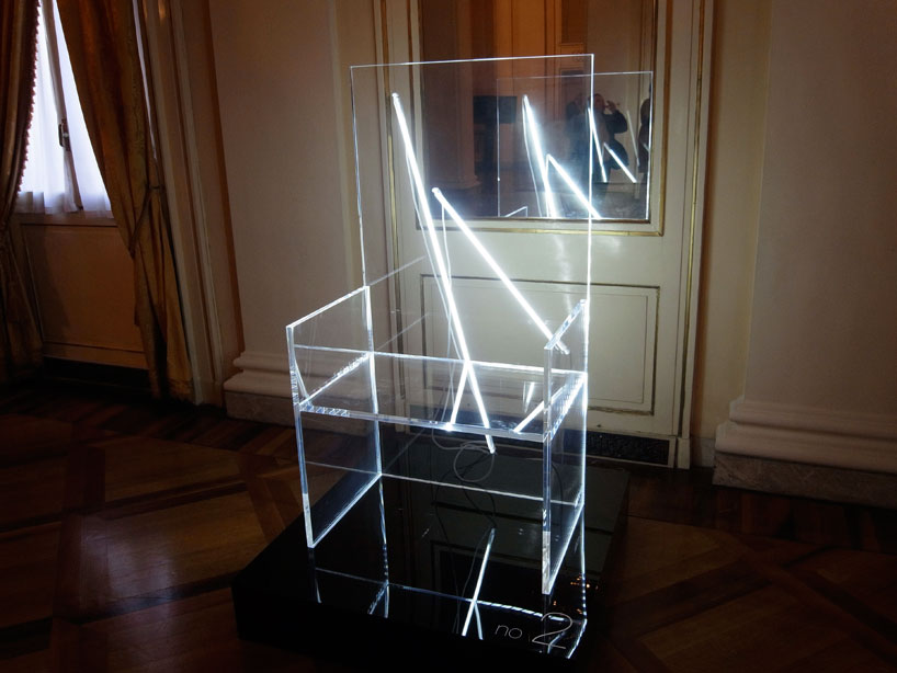 robert wilson illuminates 7 electric chairs for kartell
