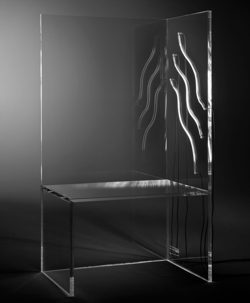 robert wilson illuminates 7 electric chairs for kartell