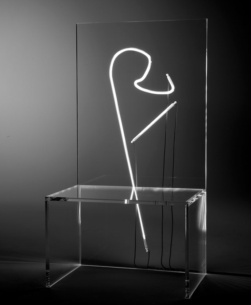 robert wilson illuminates 7 electric chairs for kartell