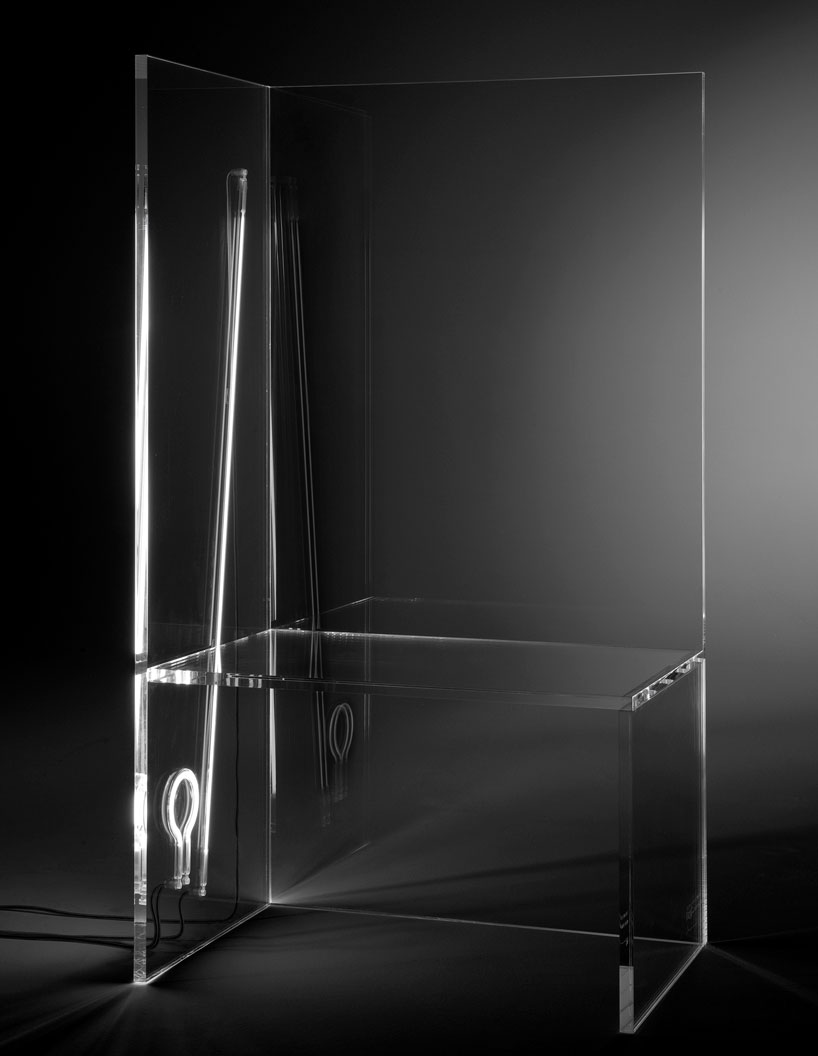 robert wilson illuminates 7 electric chairs for kartell