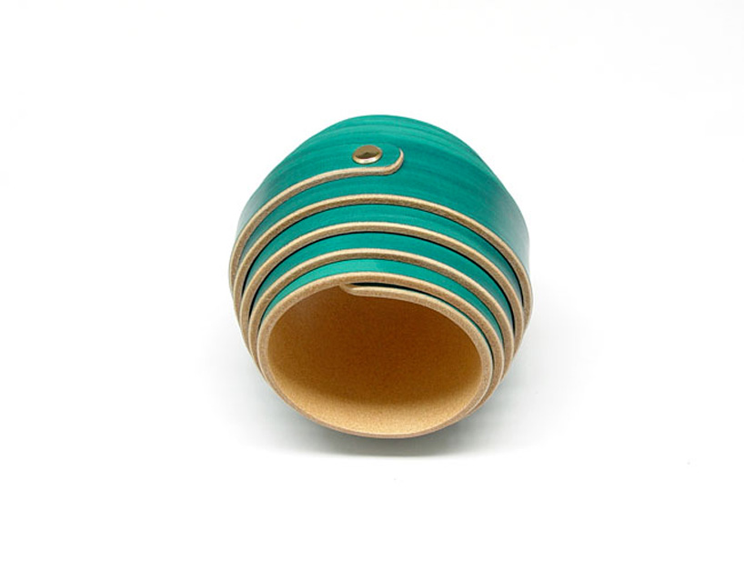 study o portable: herringbone, herringbone + leather bangles