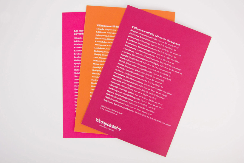 stockholm design lab: vardapoteket identity scheme