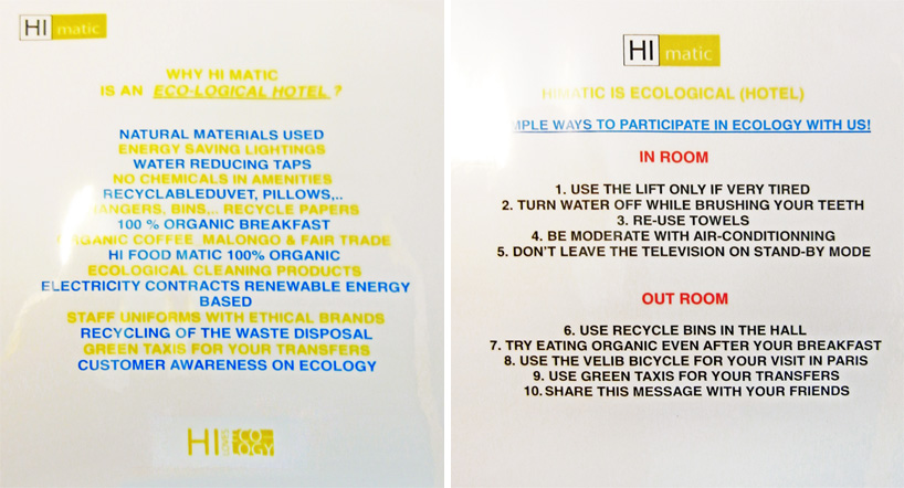 hi matic hotel paris: an urban ecolodge