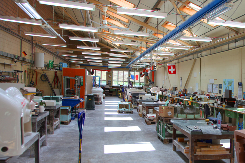 laufen factory visit design development designboom