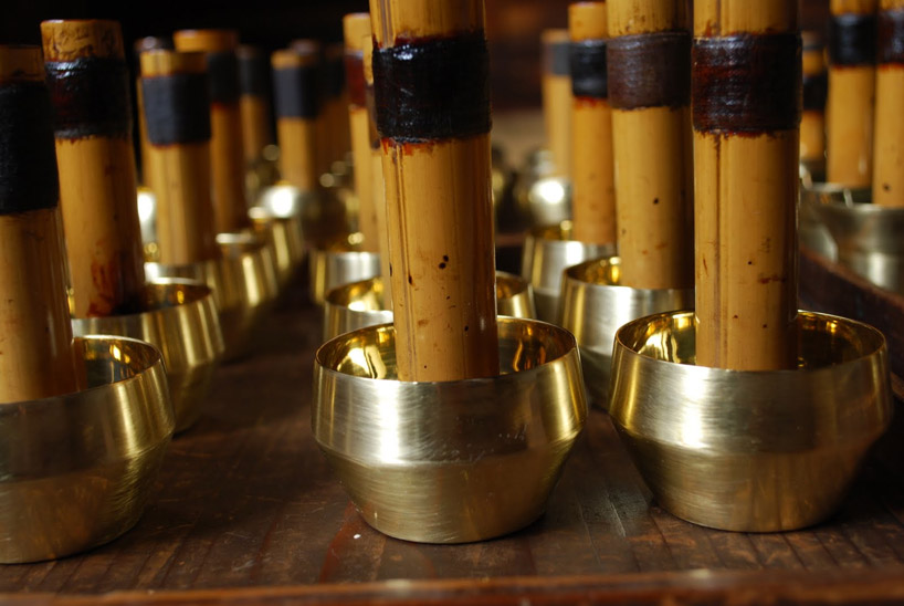 claesson koivisto rune: kin urushi candleholder for tohoku region earthquake