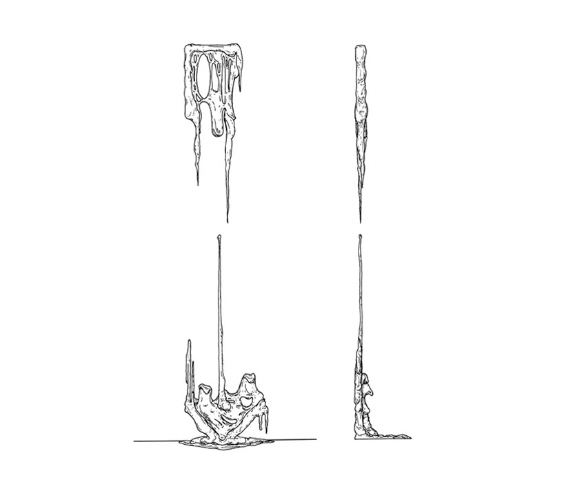 bonsoir paris: melting wooden sculptures