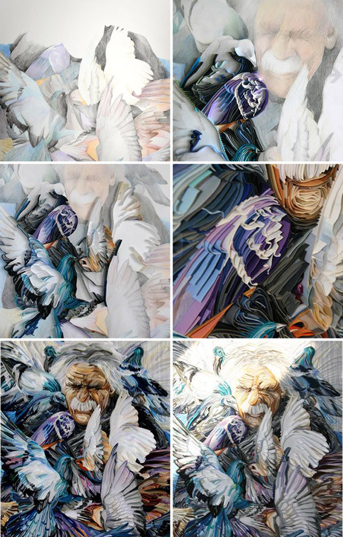 yulia brodskaya: loves doves papercraft