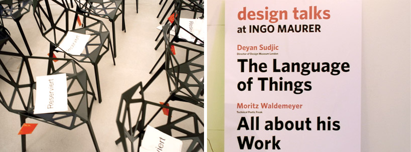 moritz waldemeyer + deyan sudjic design talk at ingo maurer