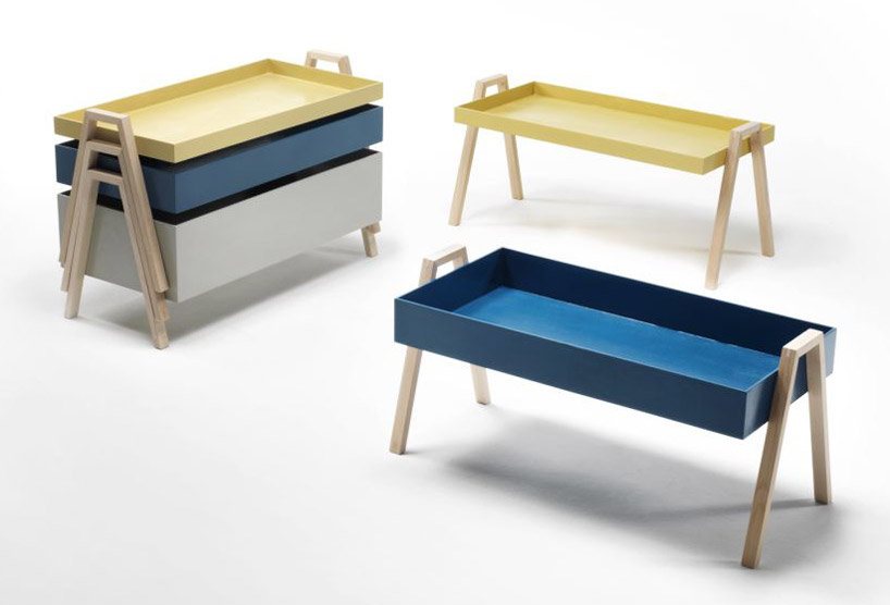 nathan yong: off cut shelf and stack containers for living divani
