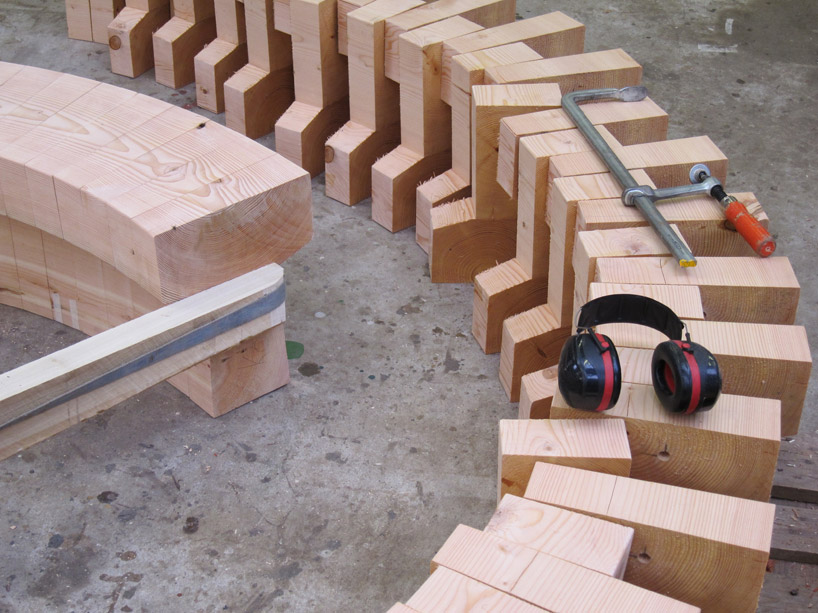 chris kabel: wood ring bench