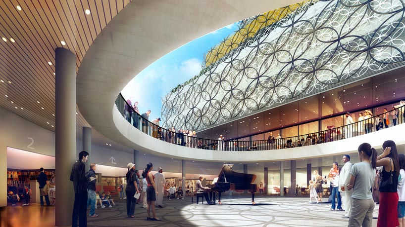 mecanoo architecten: library of birmingham celebrates top out