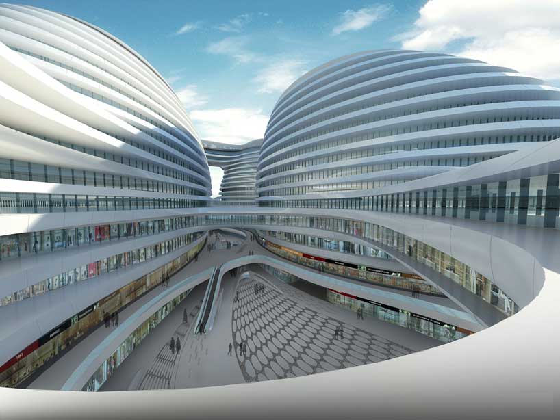 zaha hadid: galaxy SOHO (chaoyangmen SOHO) now under construction