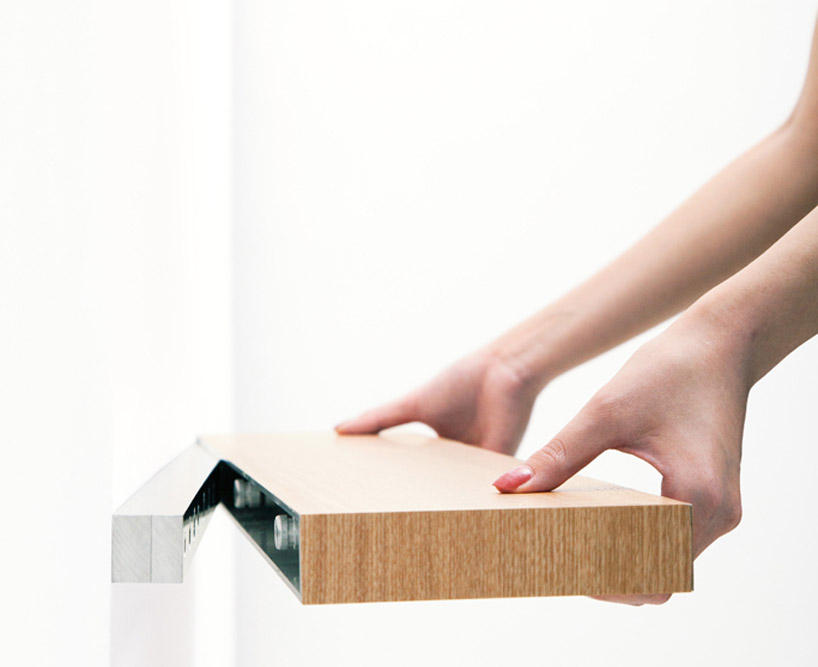 clopen shelf doubles as a secret drawer by torafu architects