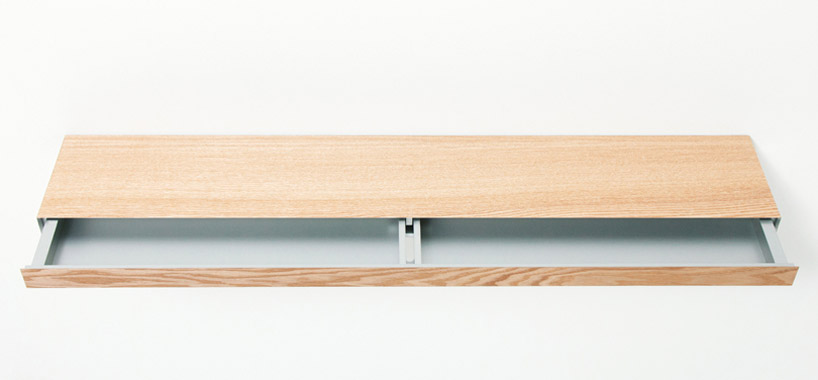 clopen shelf doubles as a secret drawer by torafu architects