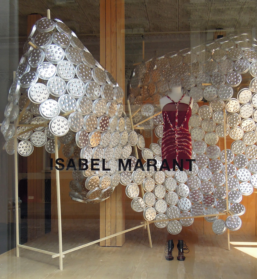 arnold goron: aluminum snail plate installation for isabel marant