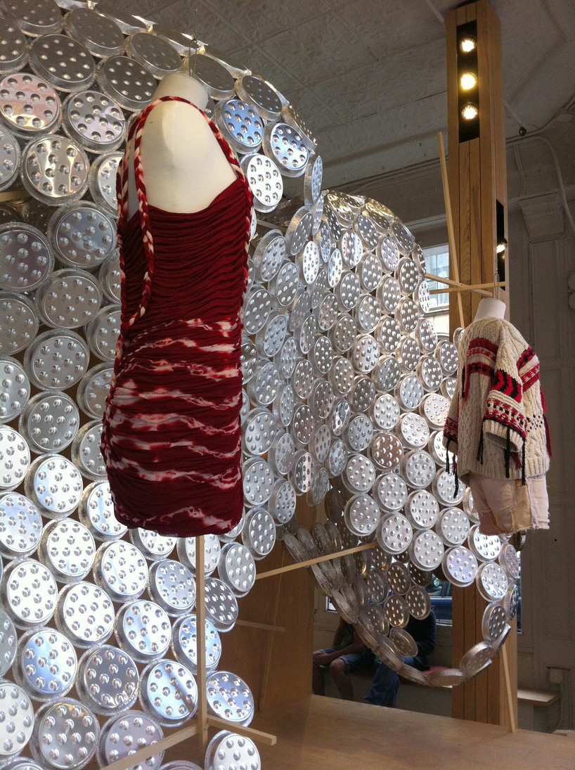 arnold goron: aluminum snail plate installation for isabel marant