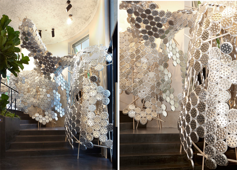 arnold goron: aluminum snail plate installation for isabel marant