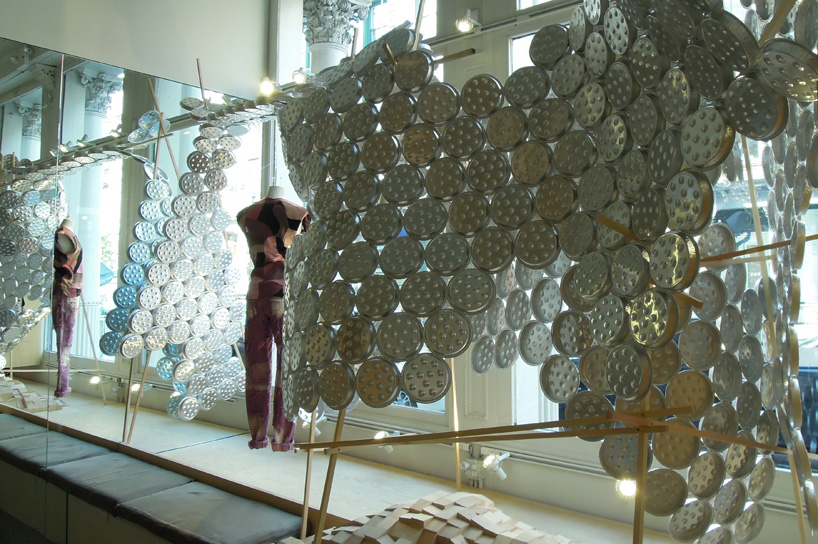 arnold goron: aluminum snail plate installation for isabel marant