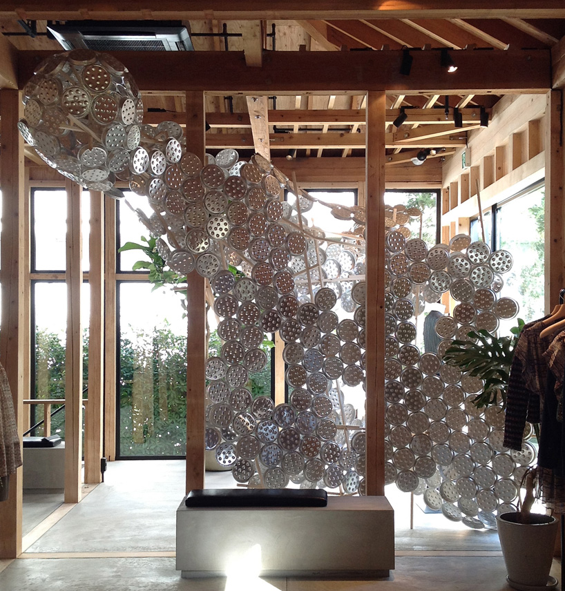 arnold goron: aluminum snail plate installation for isabel marant