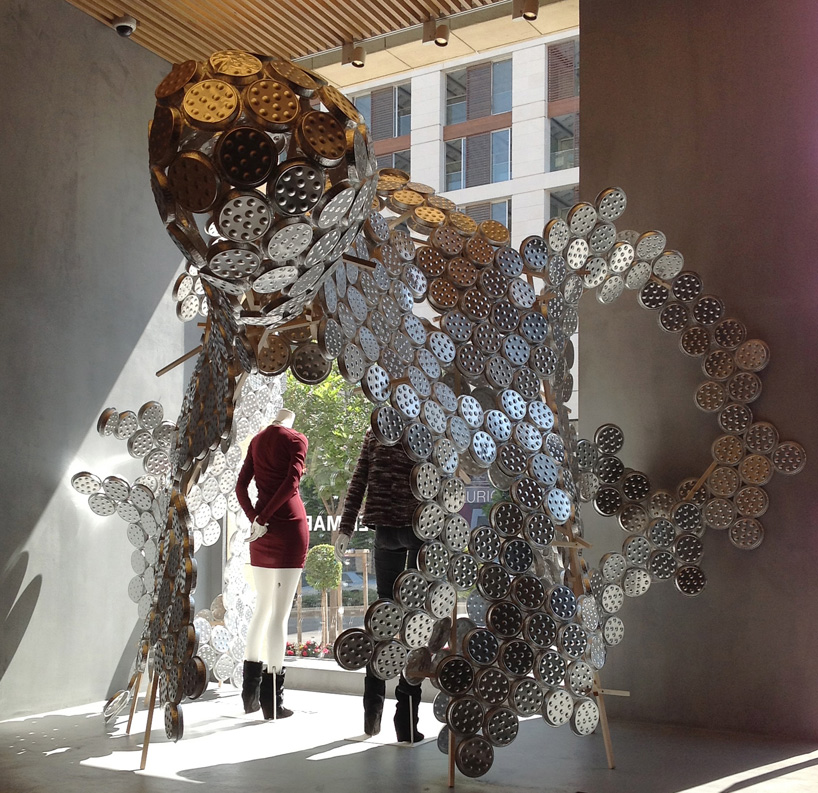 arnold goron: aluminum snail plate installation for isabel marant