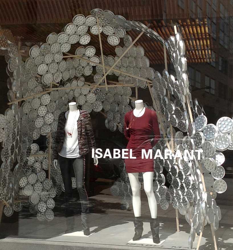 arnold goron: aluminum snail plate installation for isabel marant