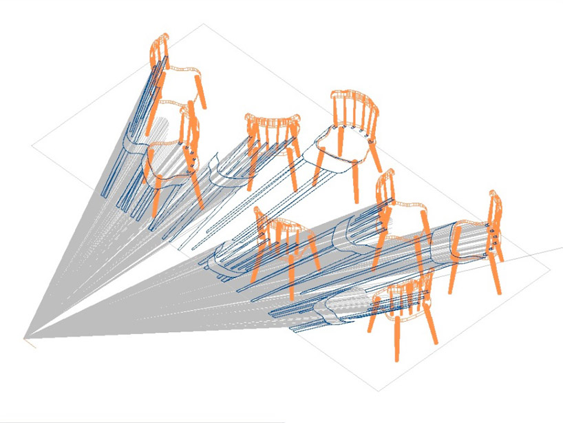 yoichi yamamoto architects: 2D/3D chairs for issey miyake