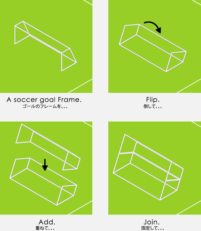 daisuke motogi: soccer goal pavilion
