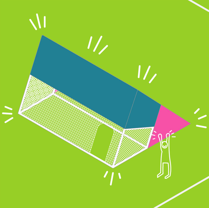 daisuke motogi: soccer goal pavilion