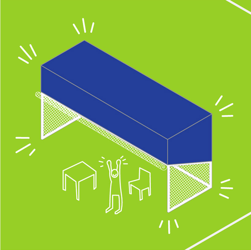 daisuke motogi: soccer goal pavilion