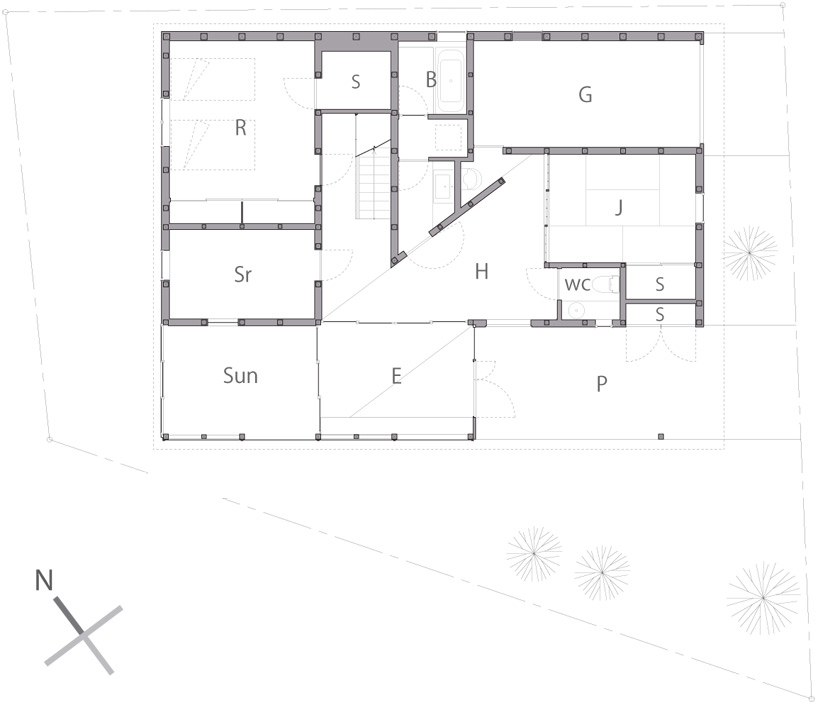 nakae architects: facing true south
