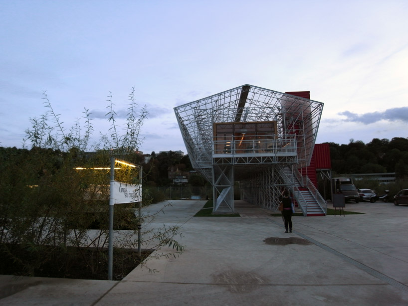 1024 architecture: temporary restaurant on l'île seguin, paris