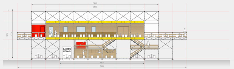 1024 architecture: temporary restaurant on l'île seguin, paris