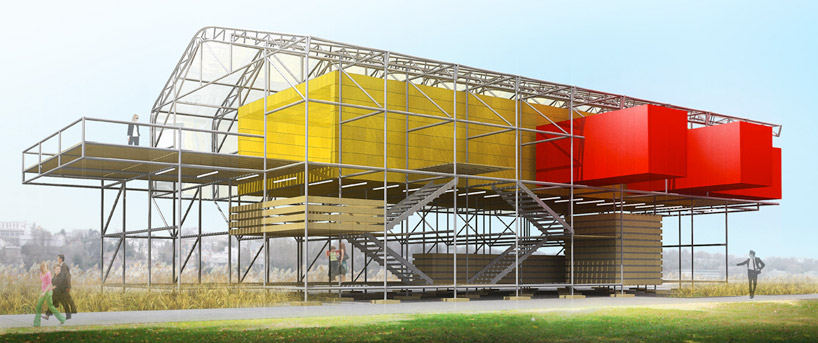 1024 architecture: temporary restaurant on l'île seguin, paris