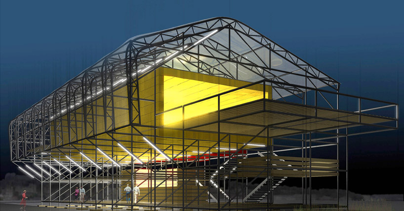 1024 architecture: temporary restaurant on l'île seguin, paris