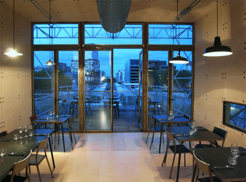 1024 architecture: temporary restaurant on l'île seguin, paris