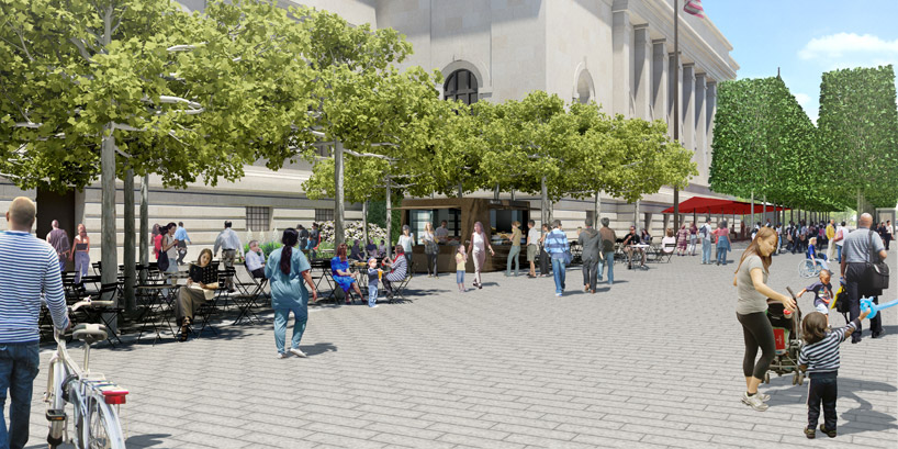 the olin studio: metropolitan museum's 5th avenue plaza + fountains