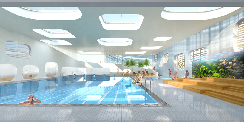 mikou design studio: public swimming pool   piscine du fort, paris