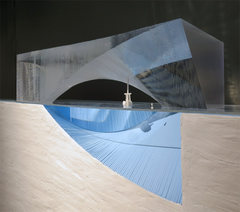 tadao ando architecture exhibition at duvetica showroom, milan