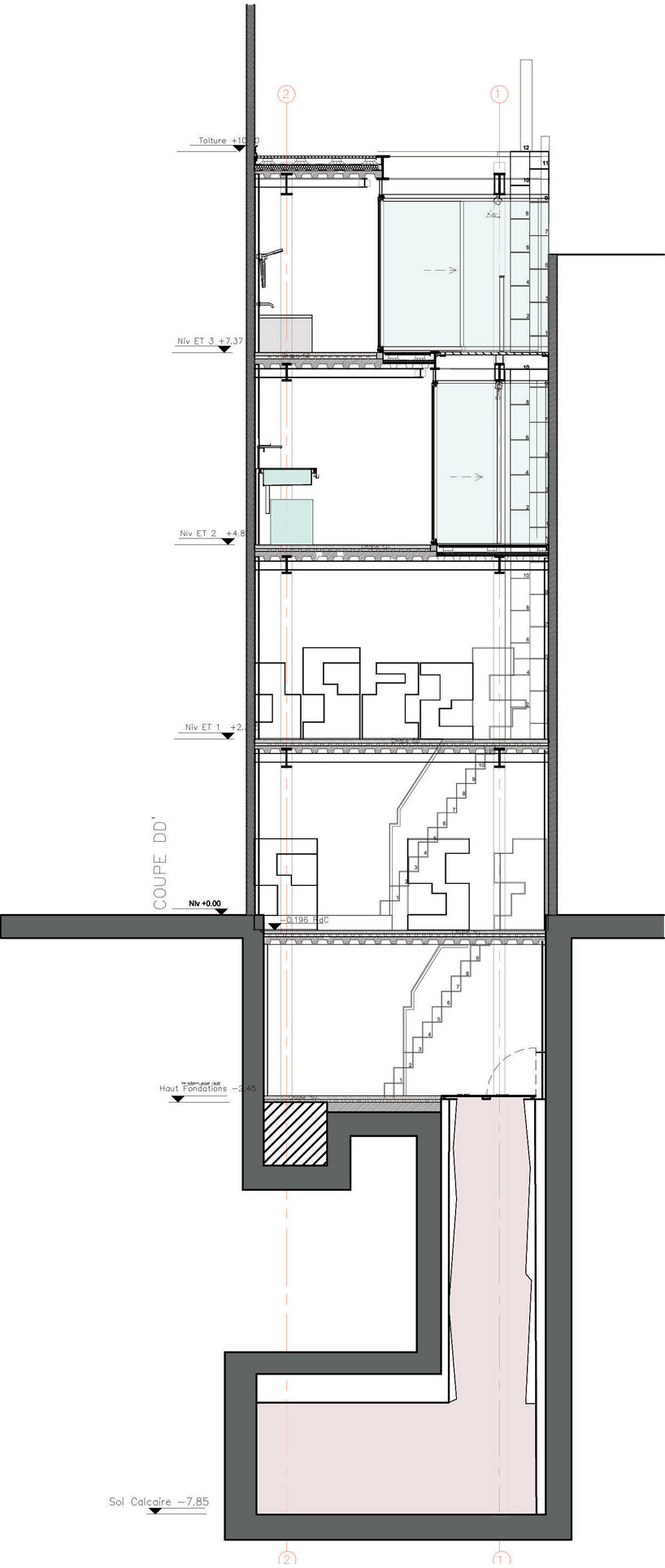 aude borromee + weygand badani architectes: vertical house