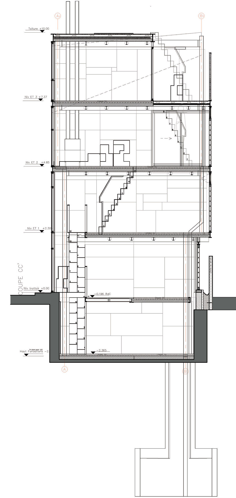 aude borromee + weygand badani architectes: vertical house