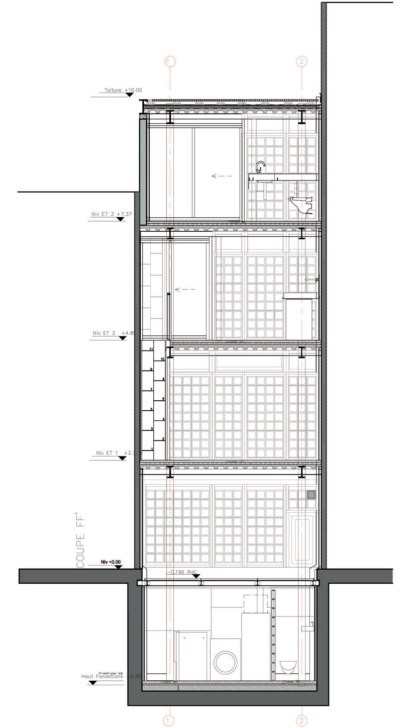 aude borromee + weygand badani architectes: vertical house