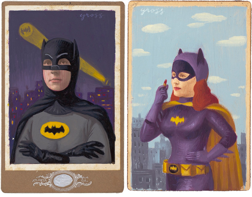alex gross: reconfigured cabinet cards