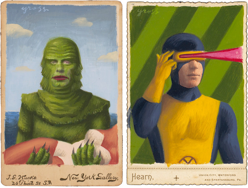 alex gross: reconfigured cabinet cards