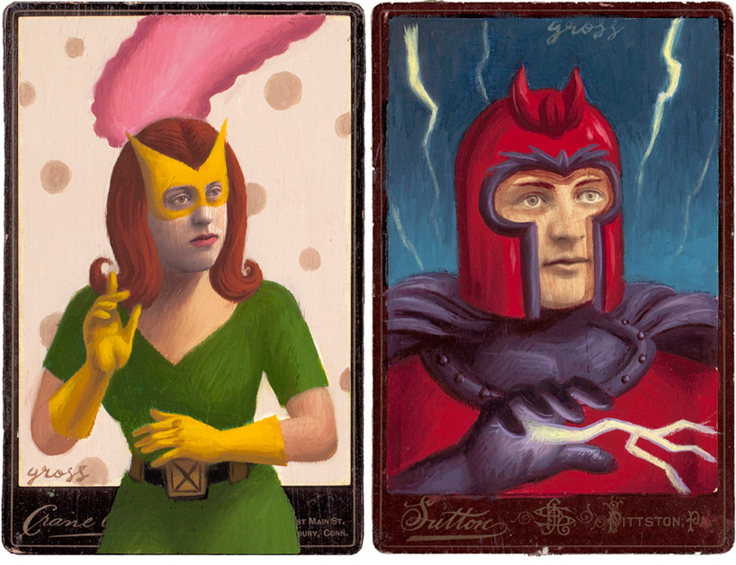 alex gross: reconfigured cabinet cards
