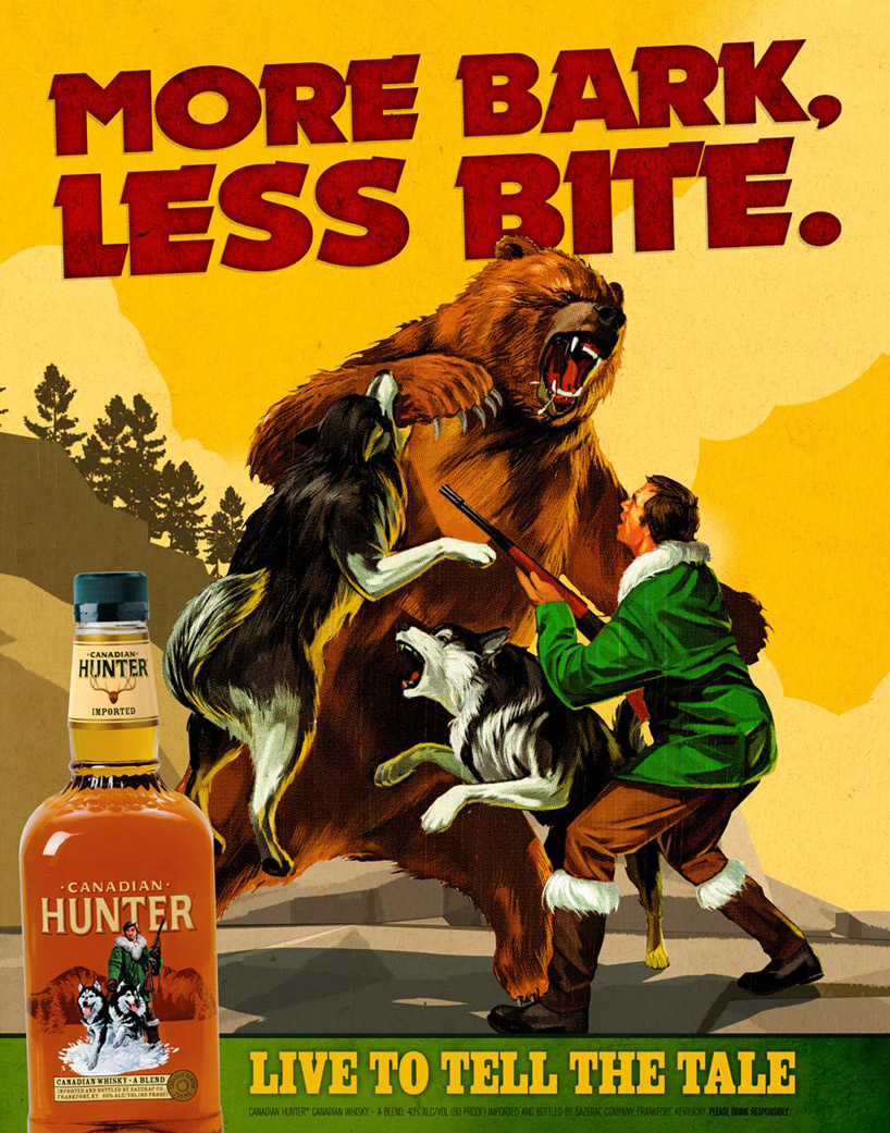comic style canadian hunter advertising campaign - 1