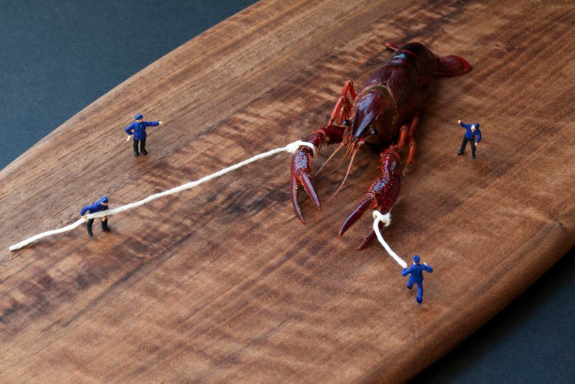 miniature people on food landscapes by christopher boffoli - 1