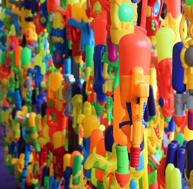 plastic water pistol sculpture   douglas young at ART HK 12 - 1
