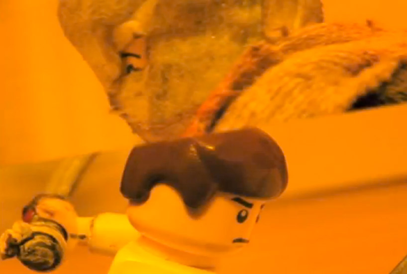 a LEGO stop motion duel